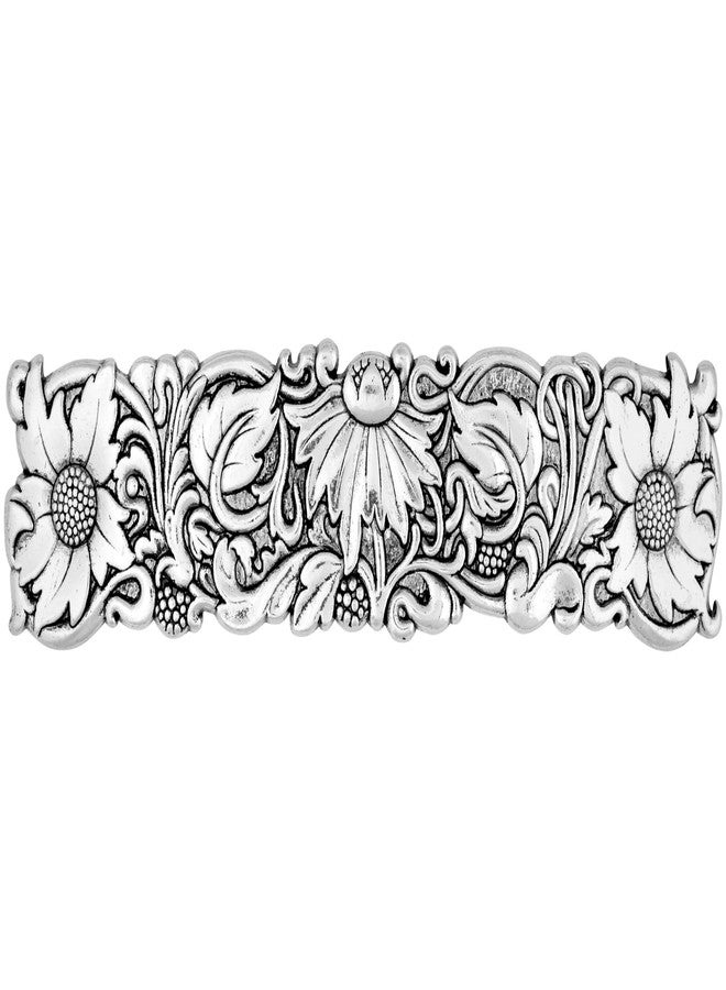 HAQUIL Vintage Flower Rectangular Hairclip, Hair Clip Vintage Viking Celtic Knot Protection Hair Clip, Barrettes Gift for Women Viking Hair Accessories - Image 1